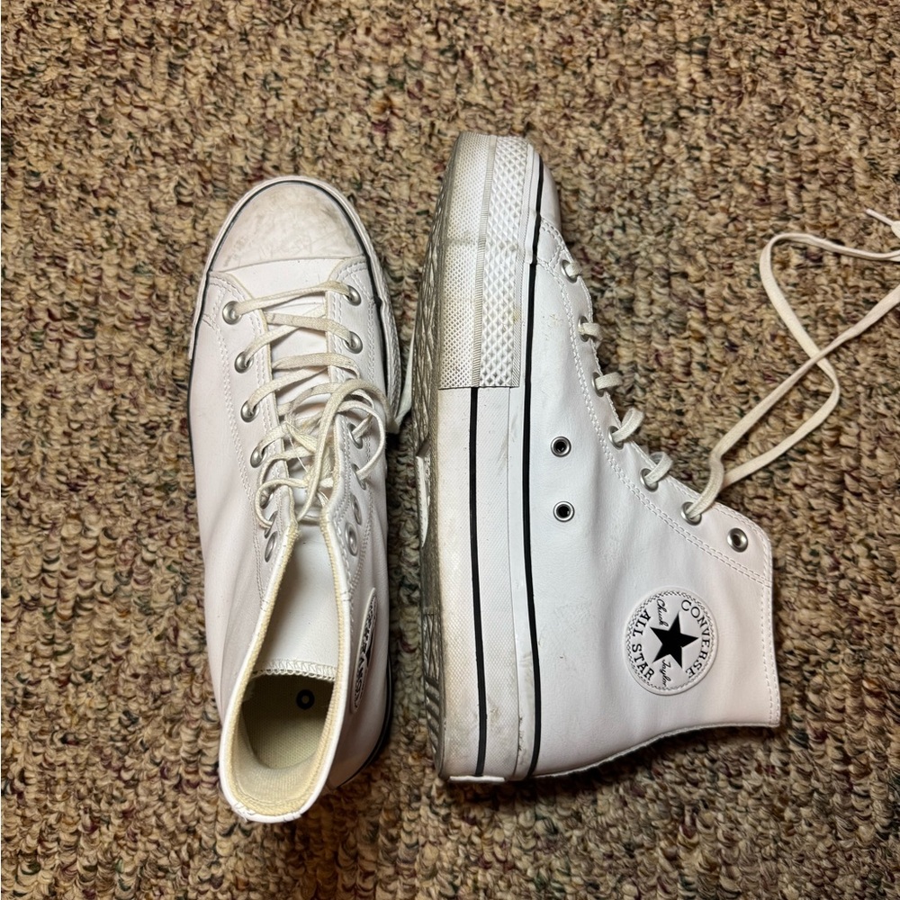 Converse White High-Top Sneakers
